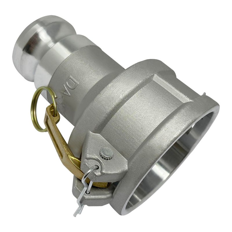 Gloxco Aluminum Type DA Cam and Groove Hose Fitting, Reducer, 3" Female Camlock x 2" Male Camlock (CAM-3020-DA-AL) - Image 3